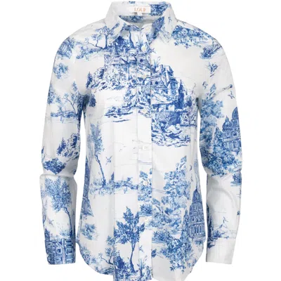 Loup Clothing Women's Blue Toile Blouse