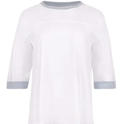 Loup Clothing Women's Blue / White Colorblock Tee Blue In Blue/white