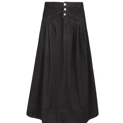 Loup Clothing Women's Denim Skirt Black