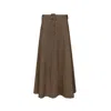 Loup Clothing Women's Fit & Flare Skirt Brown In Brown