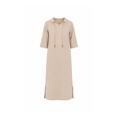 Loup Clothing Women's Neutrals Cotton Charm Dress Tan