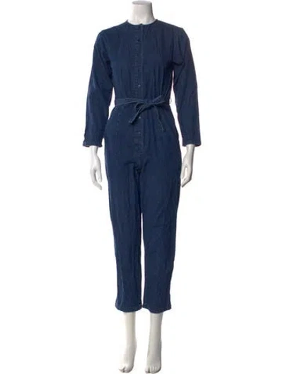 Pre-owned Loup Crew Neck Jumpsuit In Blue