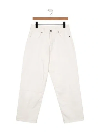 Pre-owned Loup High-rise Straight Leg Jeans In White