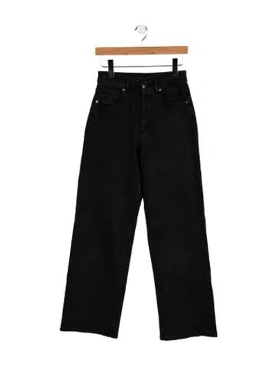 Pre-owned Loup High-rise Wide Leg Jeans In Black
