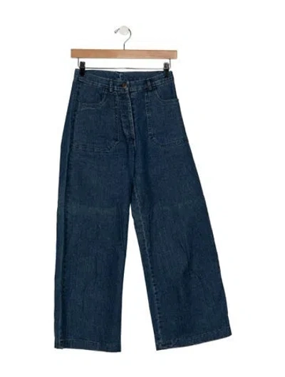 Pre-owned Loup High-rise Wide Leg Jeans In Blue