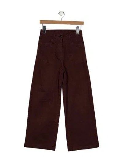 Pre-owned Loup High-rise Wide Leg Jeans In Brown