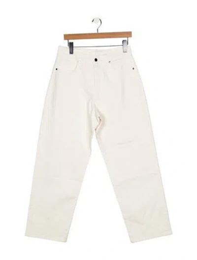 Pre-owned Loup High-rise Wide Leg Jeans In White