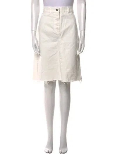 Pre-owned Loup Knee-length Skirt In White