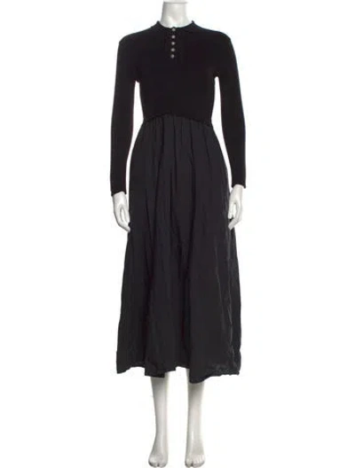 Pre-owned Loup Long Dress In Black