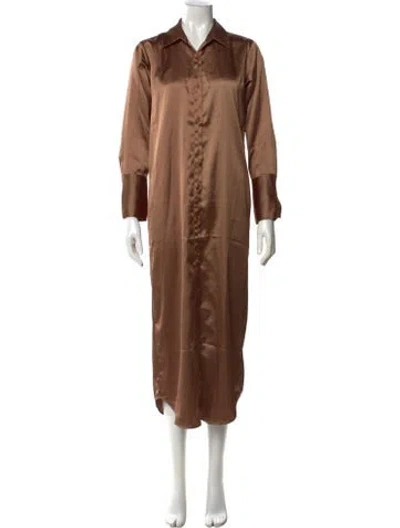 Pre-owned Loup Long Dress In Brown