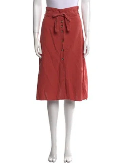 Pre-owned Loup Midi Length Skirt In Red