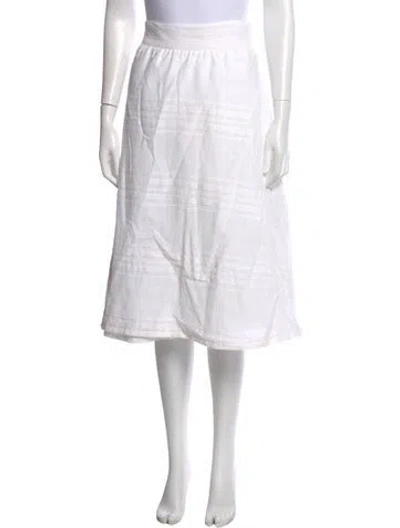 Pre-owned Loup Midi Length Skirt In White