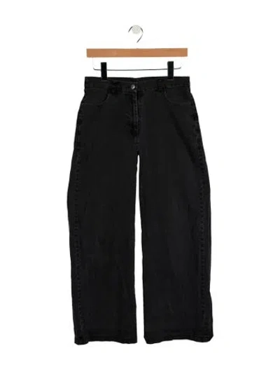 Pre-owned Loup Mid-rise Wide Leg Jeans In Black