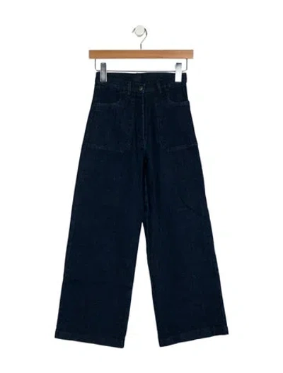Pre-owned Loup Mid-rise Wide Leg Jeans In Blue