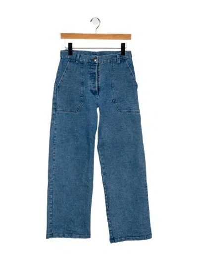 Pre-owned Loup Mid-rise Wide Leg Jeans In Blue