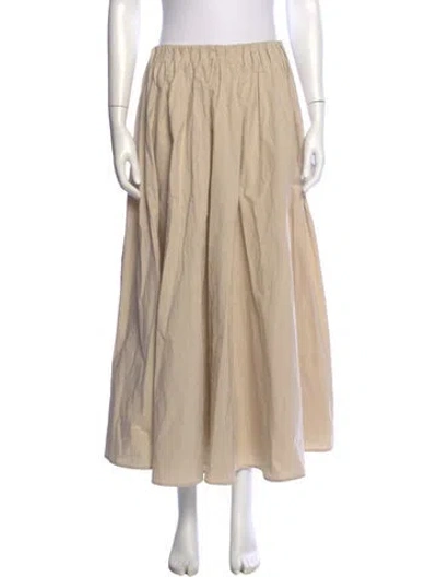 Pre-owned Loup Pleated Accents Long Skirt In Neutrals