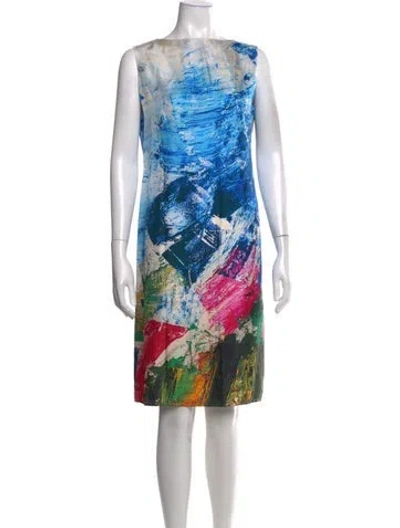 Pre-owned Loup Silk Knee-length Dress In Blue