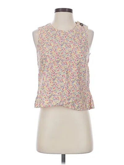 Pre-owned Loup Sleeveless Top Pink One Shoulder Neckline Tops