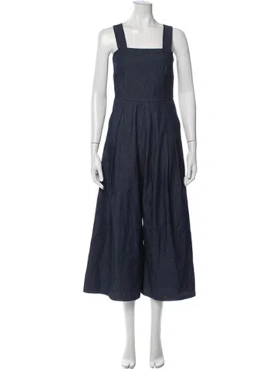 Pre-owned Loup Square Neckline Jumpsuit In Blue