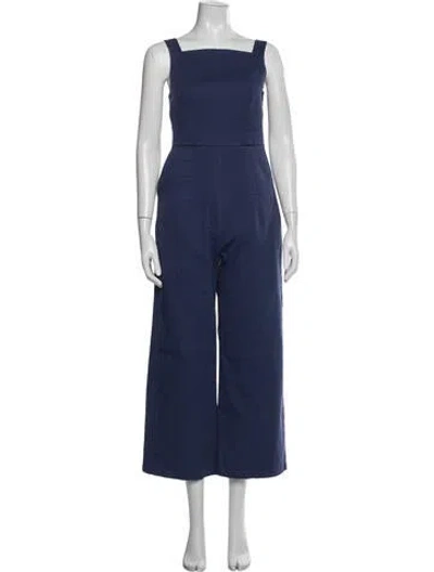 Pre-owned Loup Square Neckline Jumpsuit In Blue