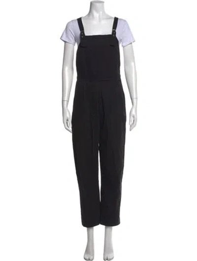 Pre-owned Loup Square Neckline Overalls In Black