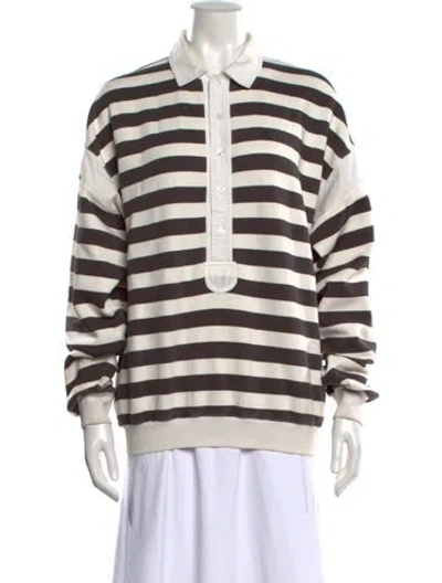 Pre-owned Loup Striped Long Sleeve Polo In Multi