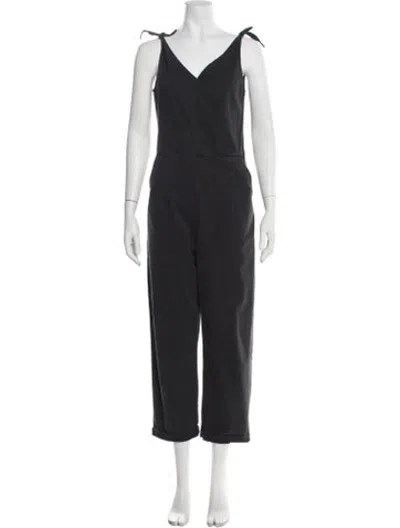 Pre-owned Loup V-neck Jumpsuit In Black