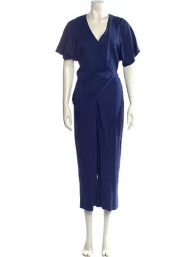 Pre-owned Loup V-neck Jumpsuit In Blue