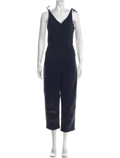 Pre-owned Loup V-neck Jumpsuit In Blue