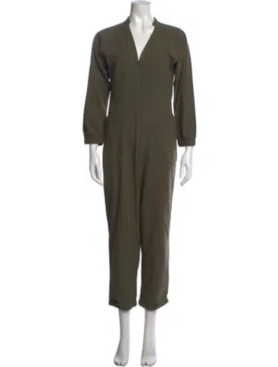 Pre-owned Loup V-neck Jumpsuit In Green