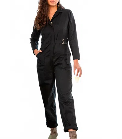 Loup Wallis Long Sleeve Jumpsuit In Black