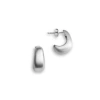 Loupn Curved Earrings In Silver
