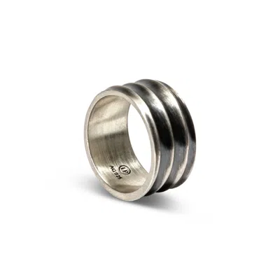 Loupn Men's Stem Ring - Sterling Silver In Metallic