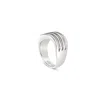 Loupn Men's The Ripple Effect Ring - Sterling Silver - Polished In Silver