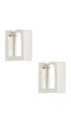Loupn Square Hoop Earrings In Metallic