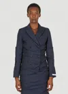 Lourdes Pinstriped Double-breasted Blazer In Blue