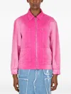Lourdes Zip-front Long-sleeves Jacket In Pink