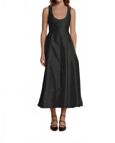 Lovaan Cate Midi Dress In Black
