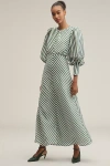 Lovaan Daisy Linen-silk Long-sleeve Maxi Dress