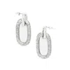 Lovard Women's Bicycle Chunk Chain Link Earrings-silver In Silver