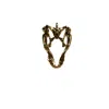 Lovard Women's Large Gila Skull Clip-on Charm- Gold In Gold