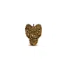 Lovard Women's Medium Studded Gila Skull Clip-on Charm- Gold In Gold