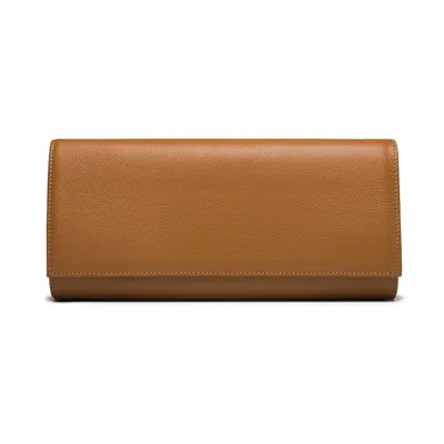 Lovard Women's Neutrals Tan Leather Clutch With Gold Hardware In Brown