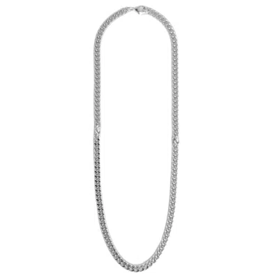 Lovard Women's Skinny Cable Necklace Silver