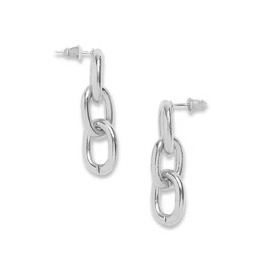 Lovard Women's Triple Link Earring - Silver