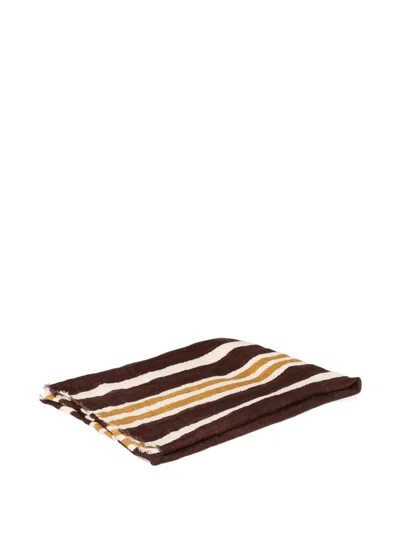 Lovat & Green Fire Scarf In Brown