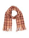 Lovat & Green Woman Scarf Salmon Pink Size - Wool, Nylon In Pink