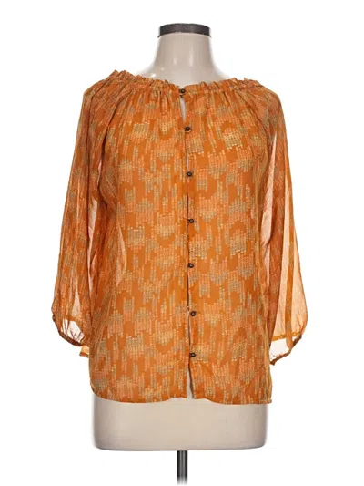 Pre-owned Love 21 3/4 Sleeve Blouse In Orange