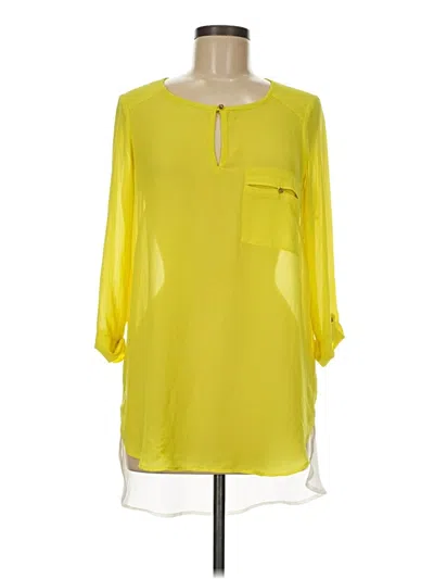 Pre-owned Love 21 3/4 Sleeve Blouse In Yellow