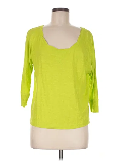 Pre-owned Love 21 3/4 Sleeve T-shirt In Green